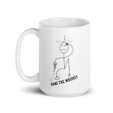 Load image into Gallery viewer, EVERETTE &quot;Dang the Whiskey&quot; White glossy mug
